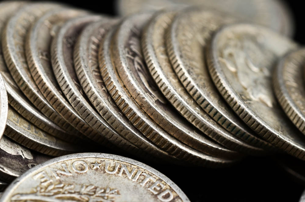 Fifty-Eight Unsearched Silver Mercury Dimes