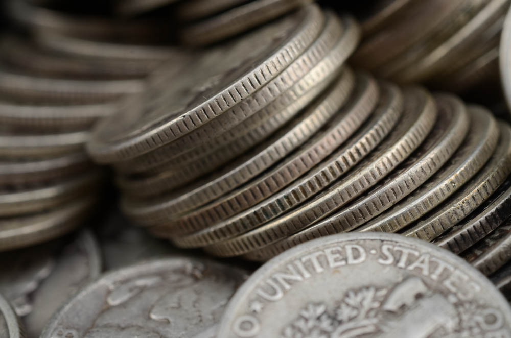 One Hundred Unsearched Silver Mercury Dimes