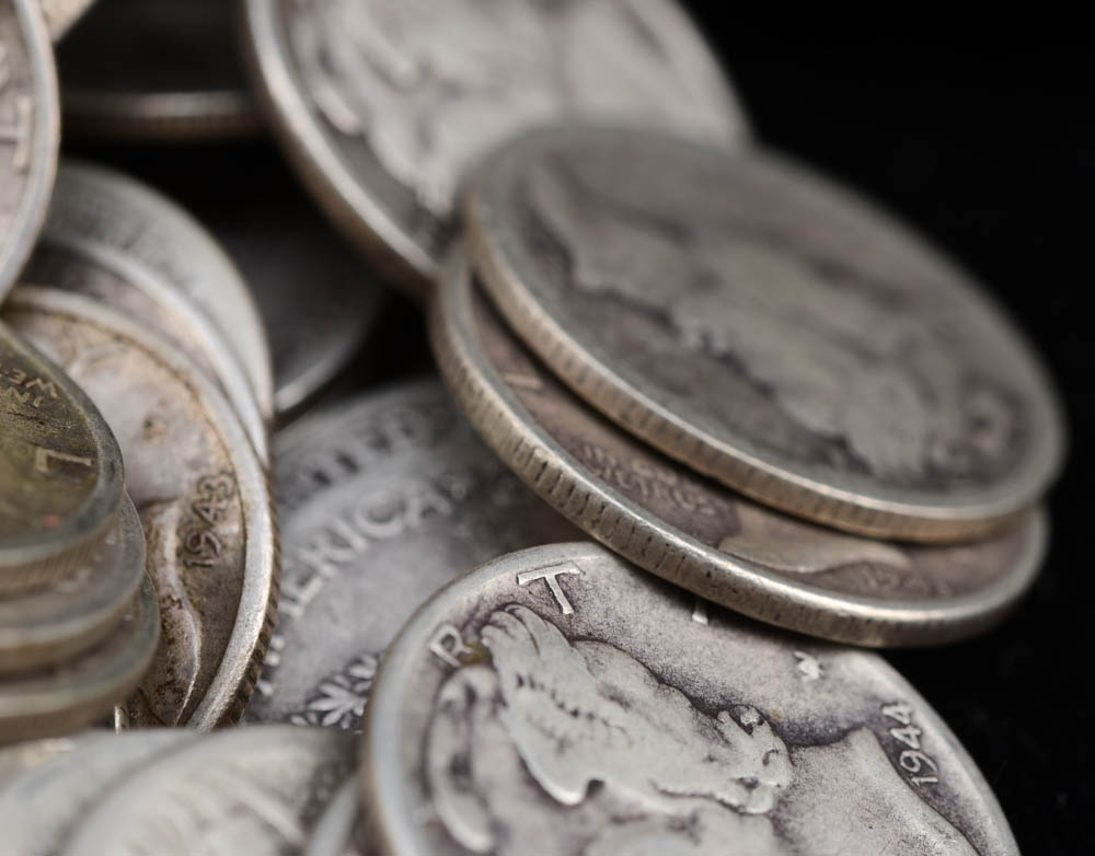 One Hundred Unsearched Silver Mercury Dimes