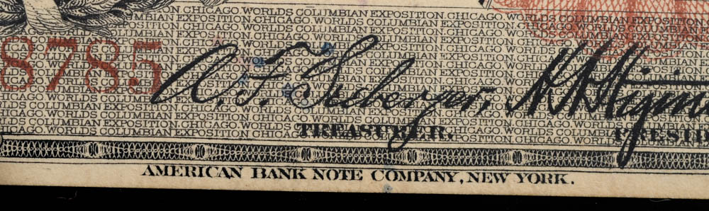 1893 World's Columbian Exposition Admission Ticket