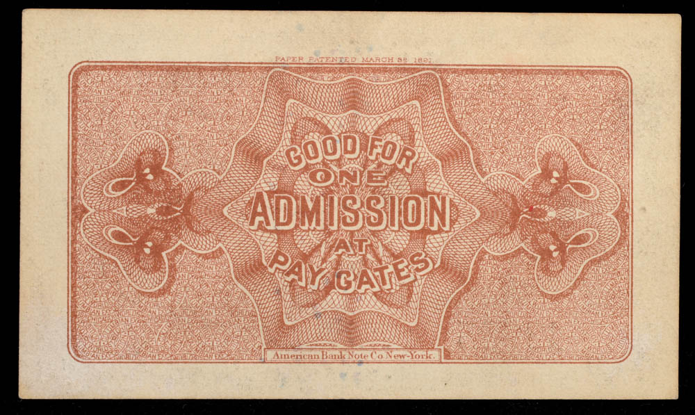 1893 World's Columbian Exposition Admission Ticket