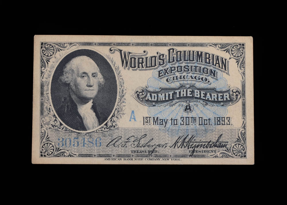 1893 World's Columbian Exposition Admission Ticket