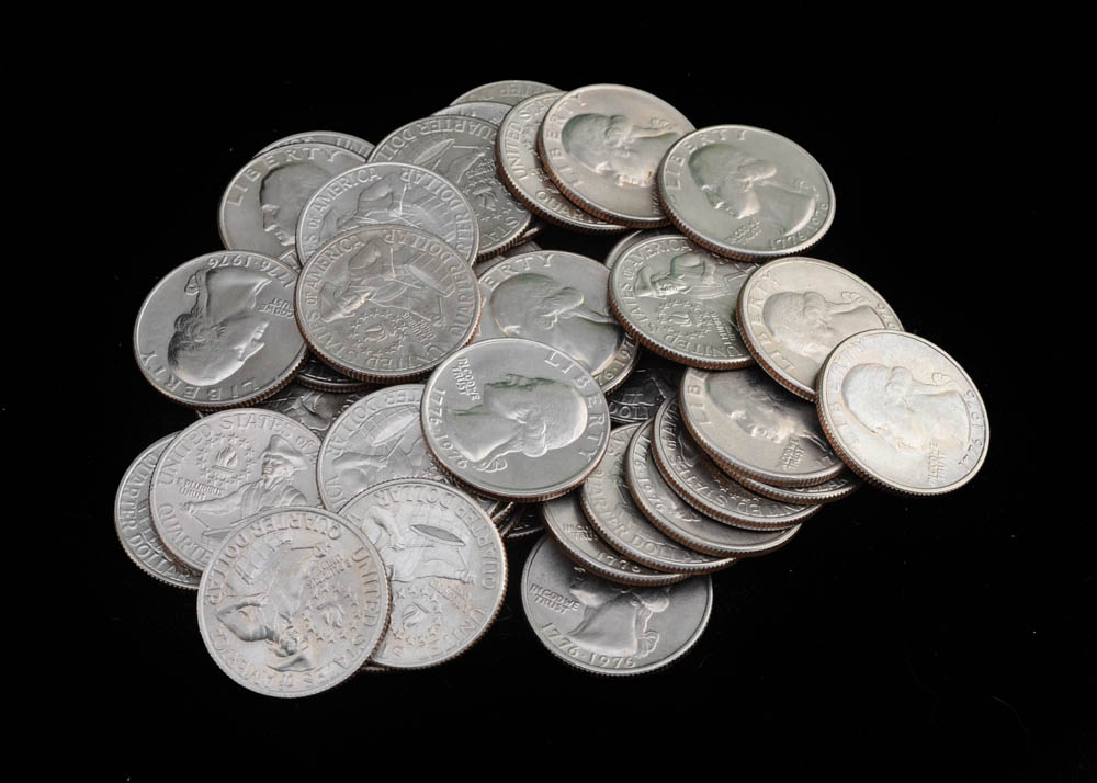 Group of (40) 1976 George Washington Bicentennial Quarters