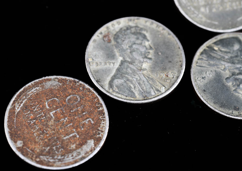 Group of (50) 1943 Lincoln Head Wheat Wartime Steel Pennies