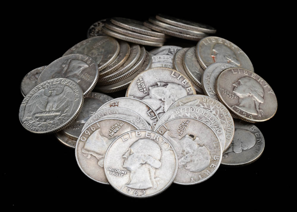 Group of (40) Unsearched Silver Washington Quarters