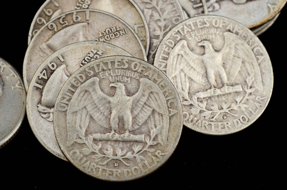 Group of (40) Unsearched Silver Washington Quarters