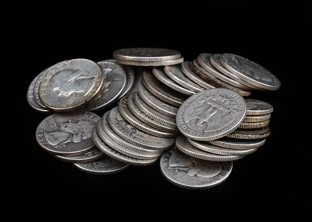 Group of (40) Unsearched Silver Washington Quarters
