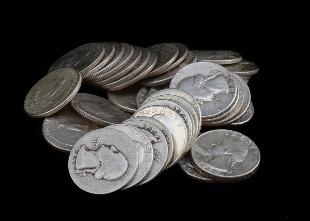 Group of (40) Unsearched Silver Washington Quarters
