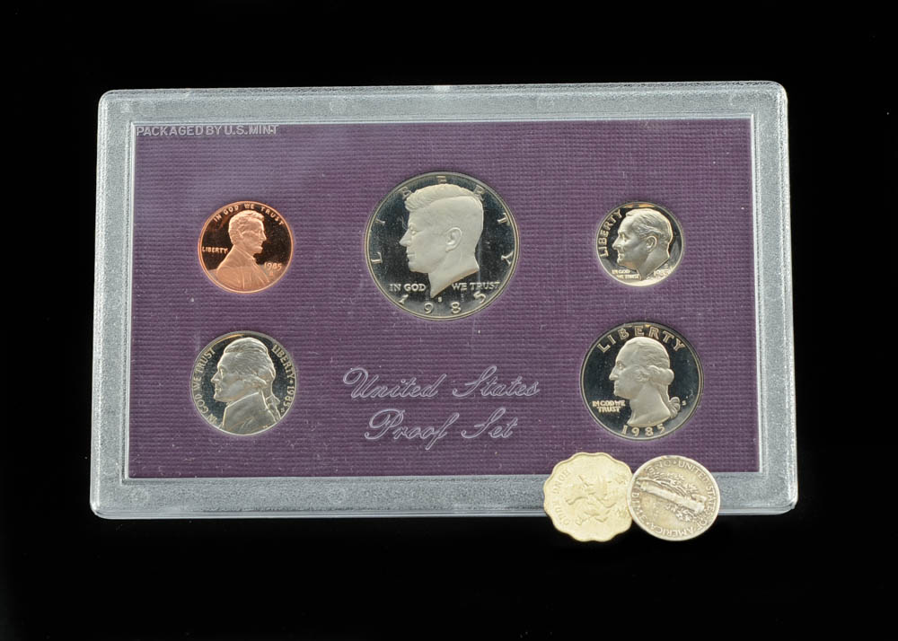 1985 U.S. Proof Set and Other Coins
