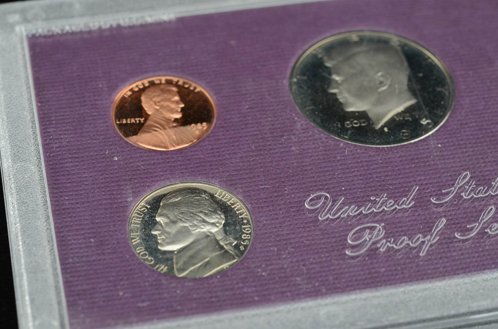 1985 U.S. Proof Set and Other Coins