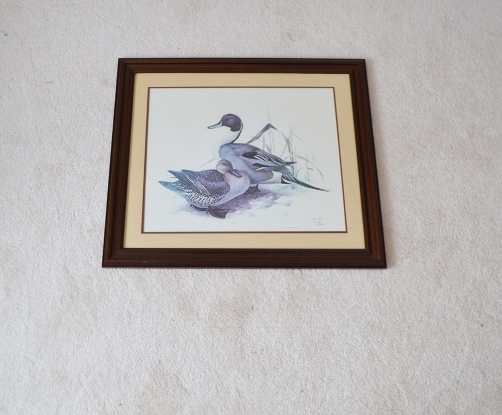 Pair Of Duck Themed Offset Lithographs