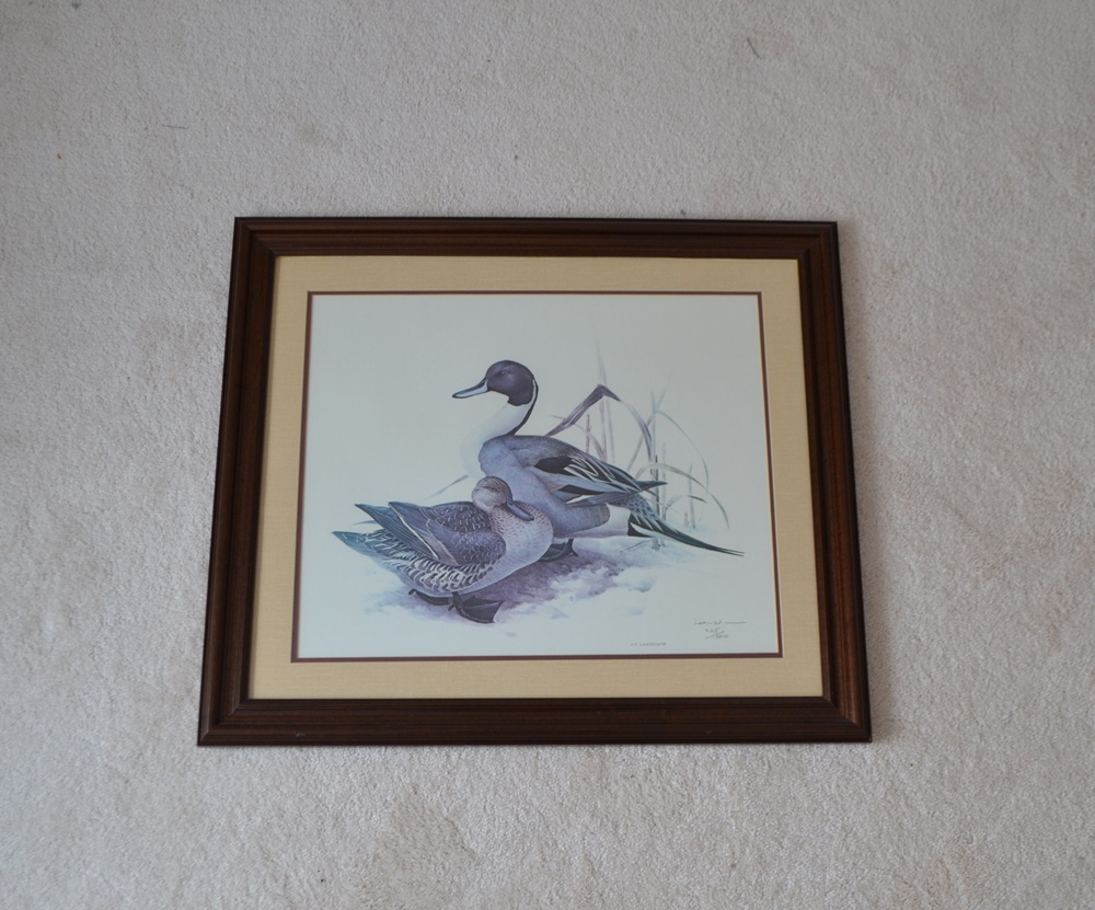 Pair Of Duck Themed Offset Lithographs