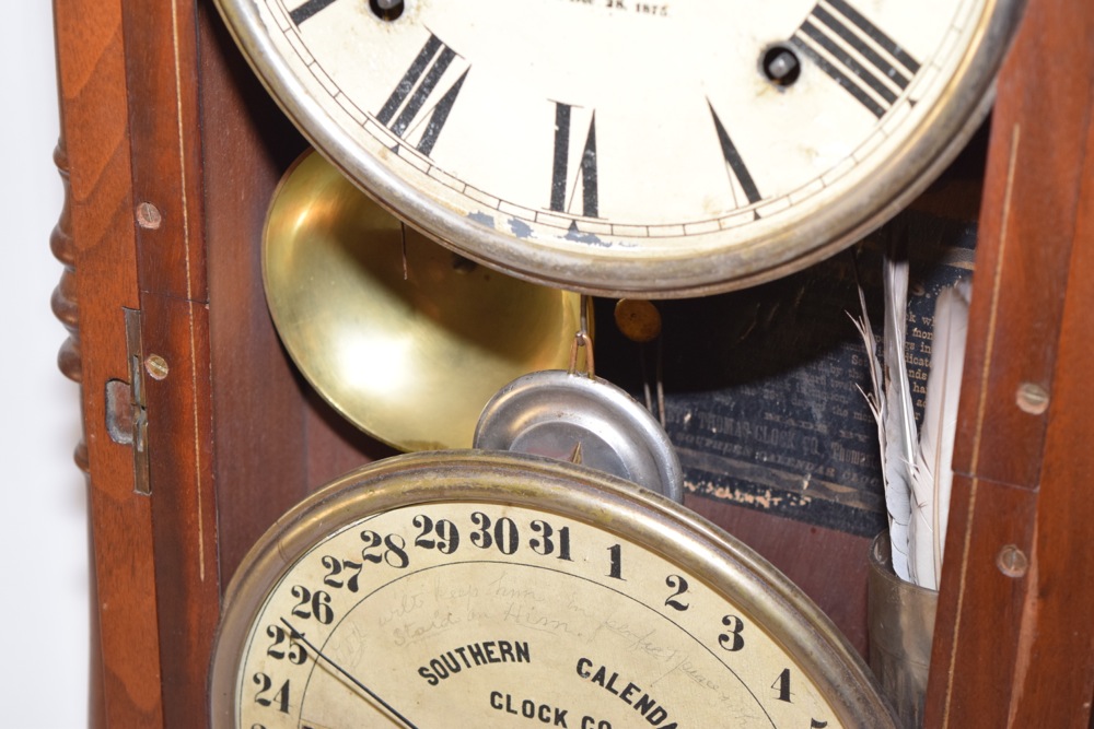 Antique Fashion Southern Calendar Clock Company Mantel Clock