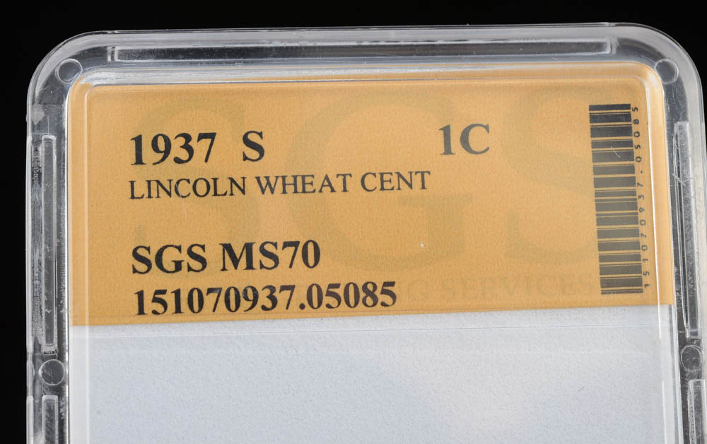 Graded 1937 S Lincoln Cent