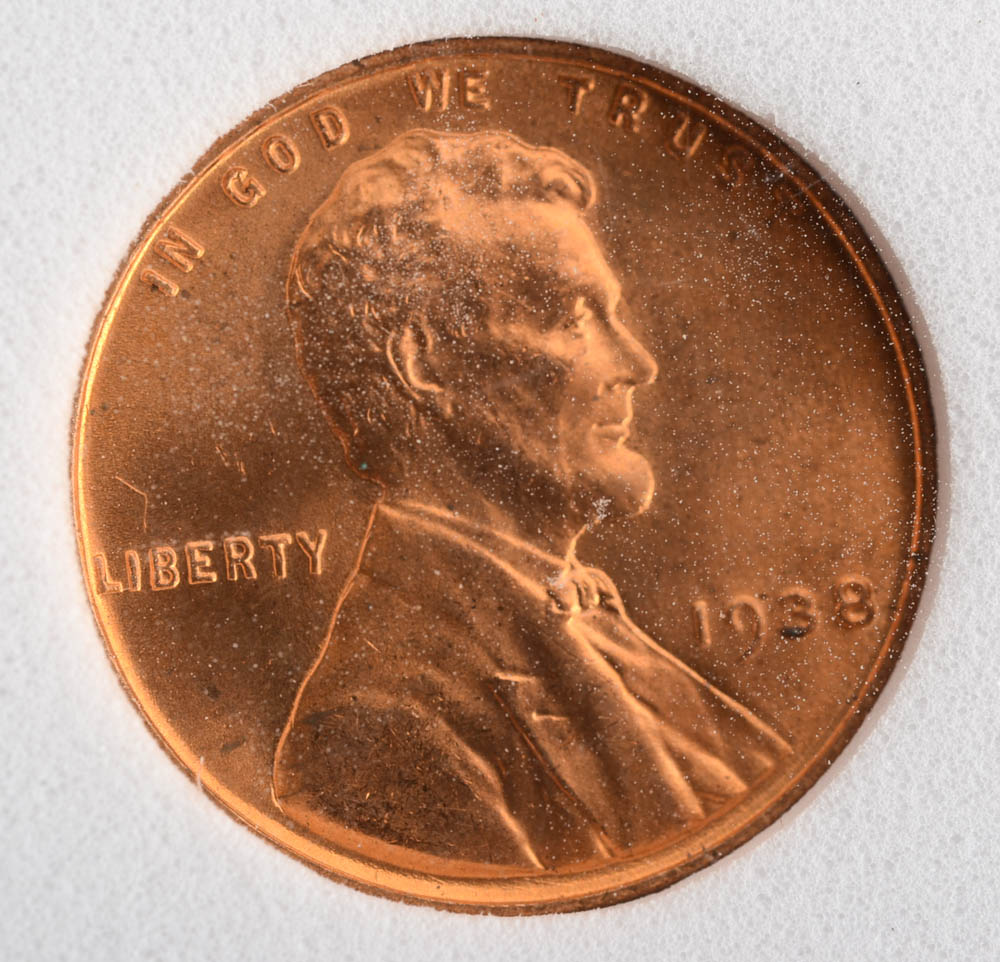 Graded 1938 P Lincoln Cent