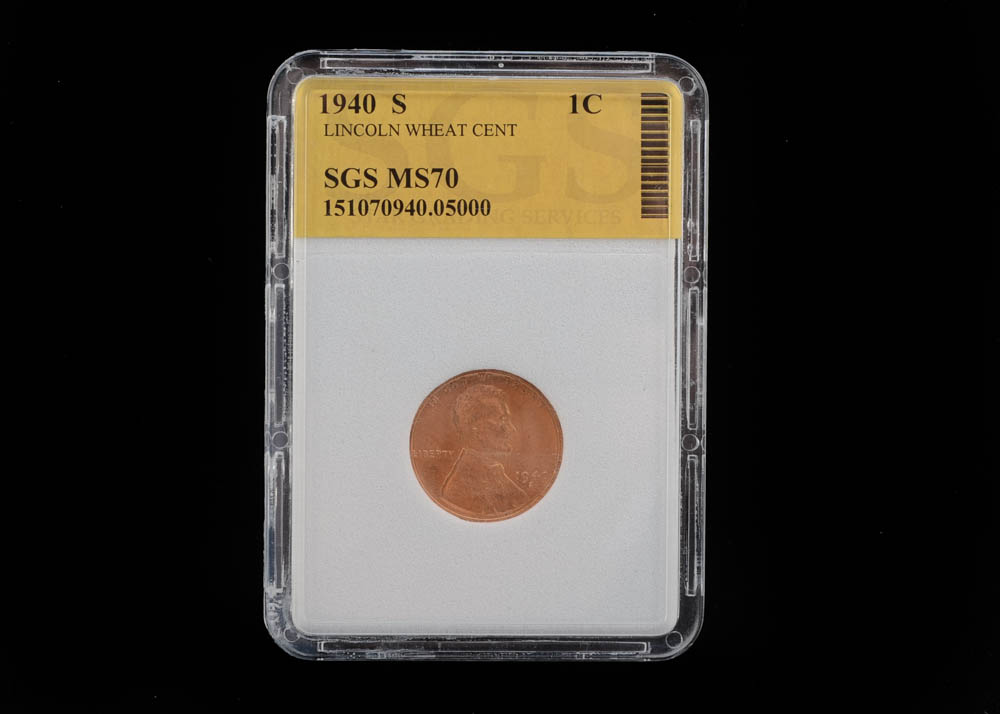 Graded 1940 S Lincoln Cent