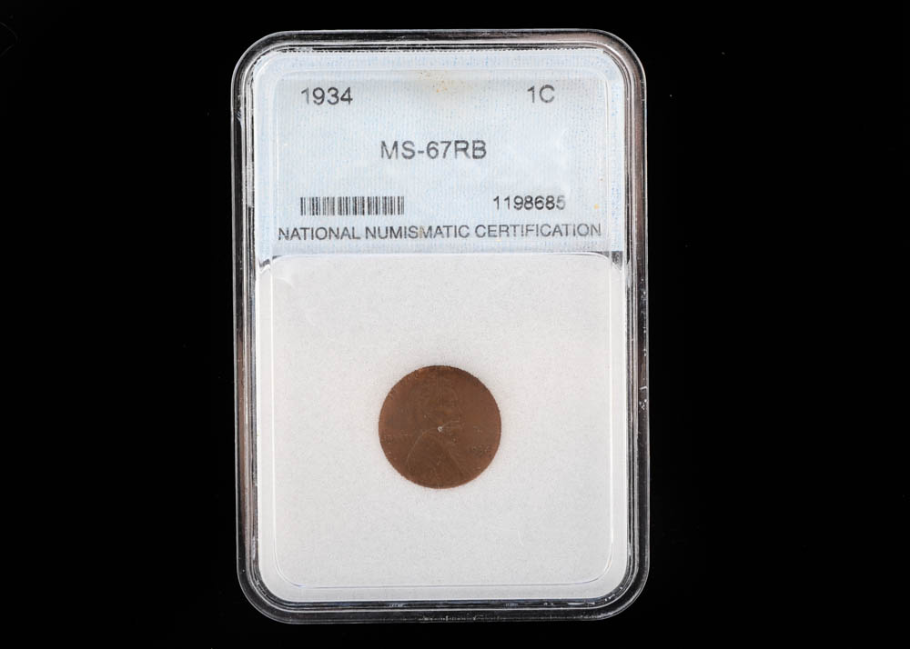 Graded 1934 Lincoln Cent