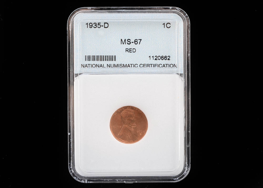 Graded 1935 D Lincoln Cent