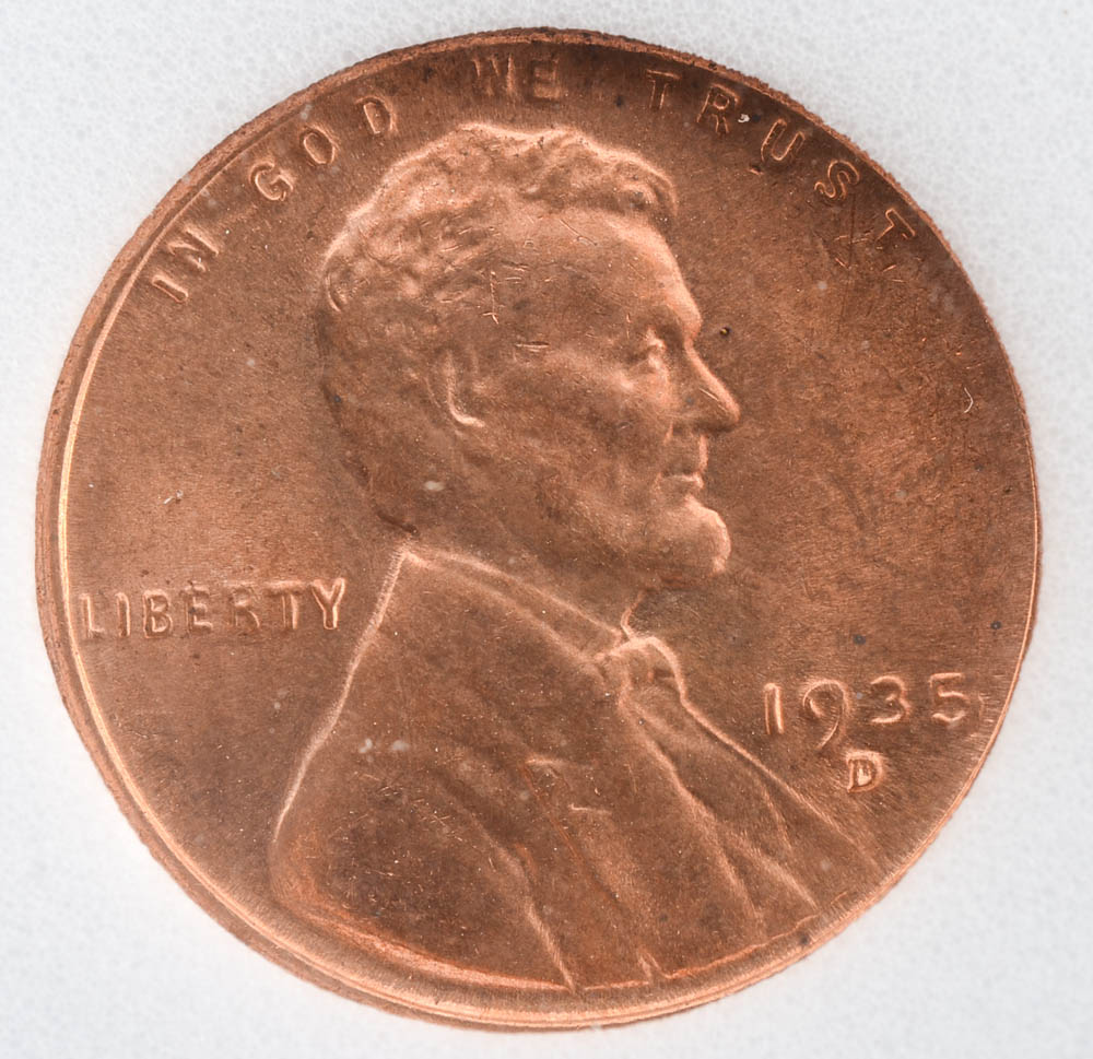 Graded 1935 D Lincoln Cent
