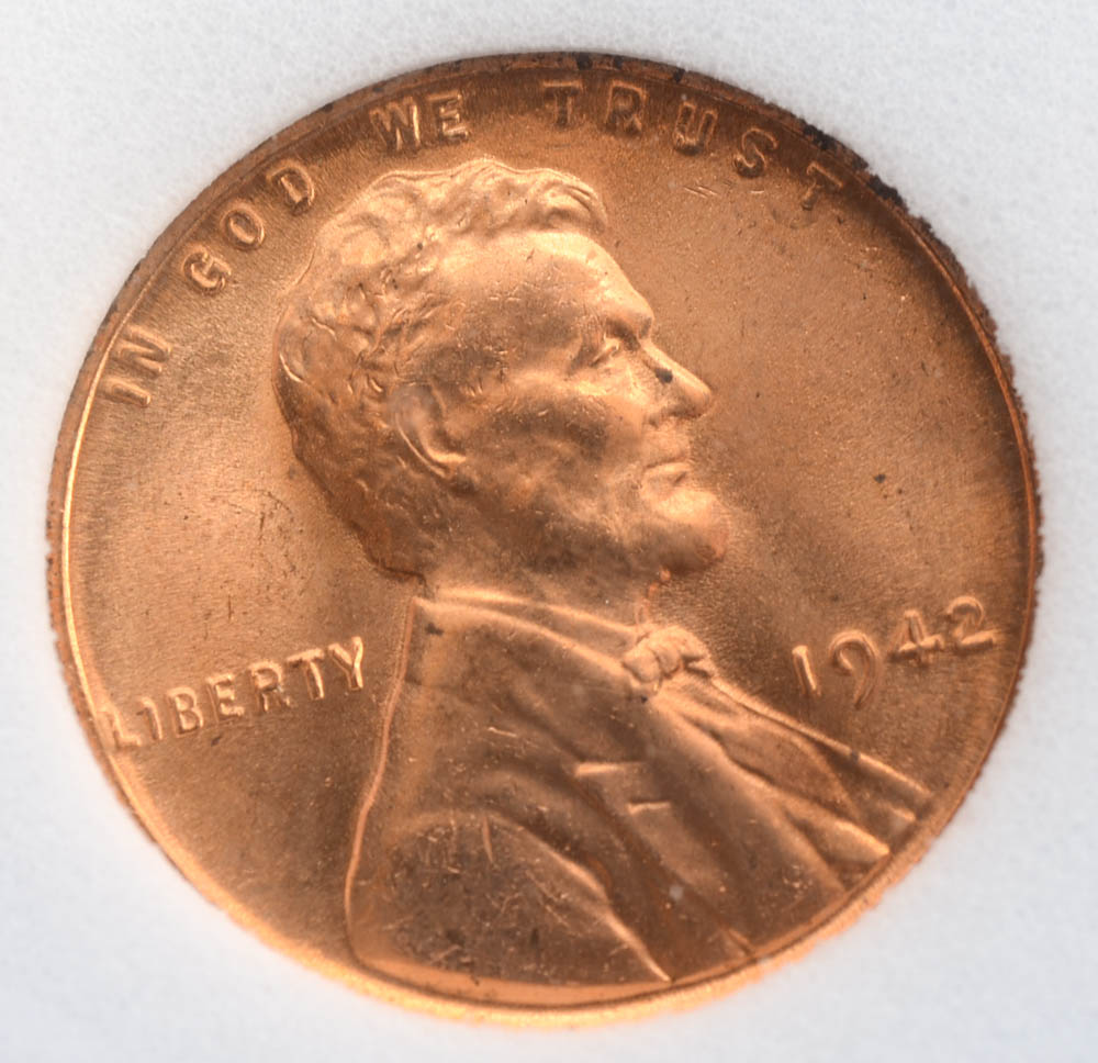 Graded 1942 Lincoln Cent