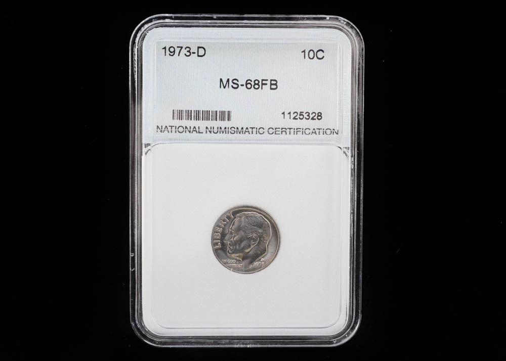 Graded 1973 D Roosevelt Dime