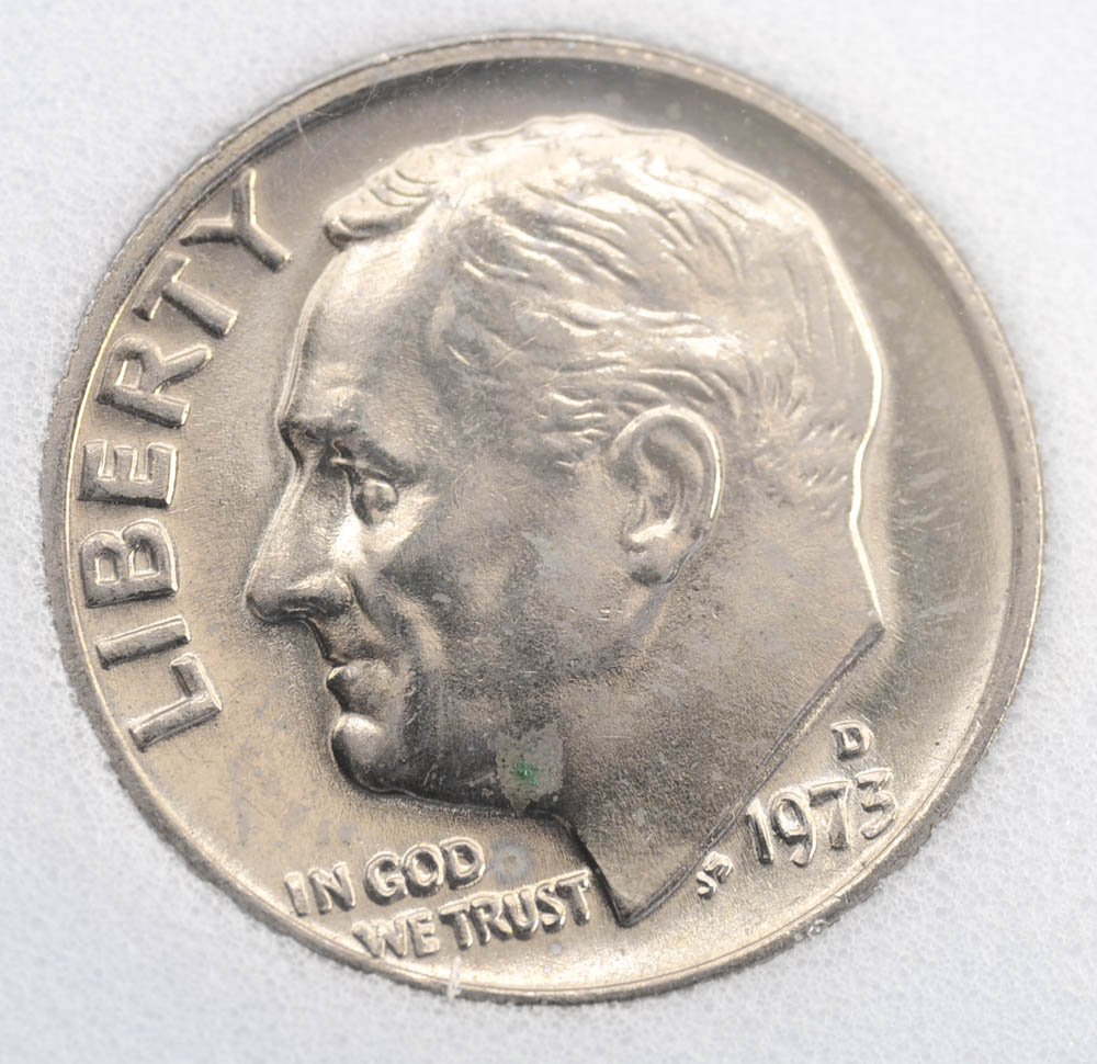 Graded 1973 D Roosevelt Dime