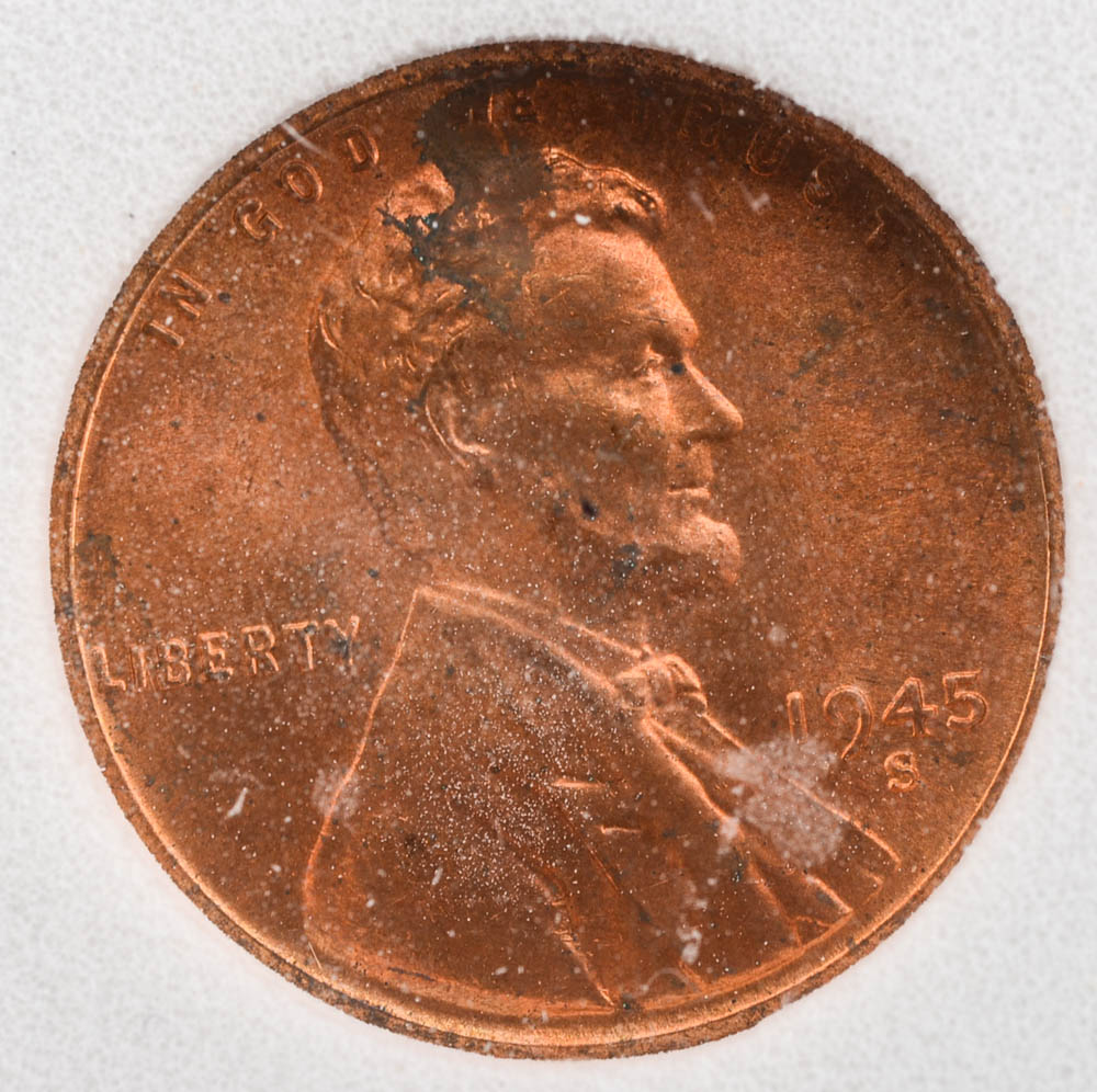 Graded 1945 S Lincoln Cent