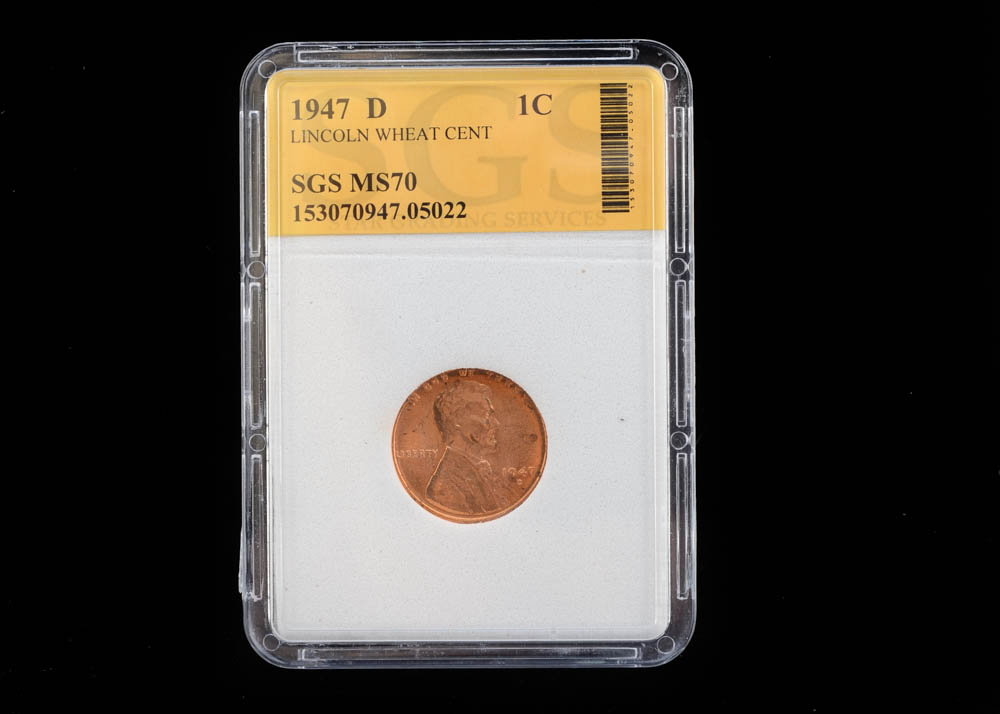 Graded 1947 D Lincoln Cent