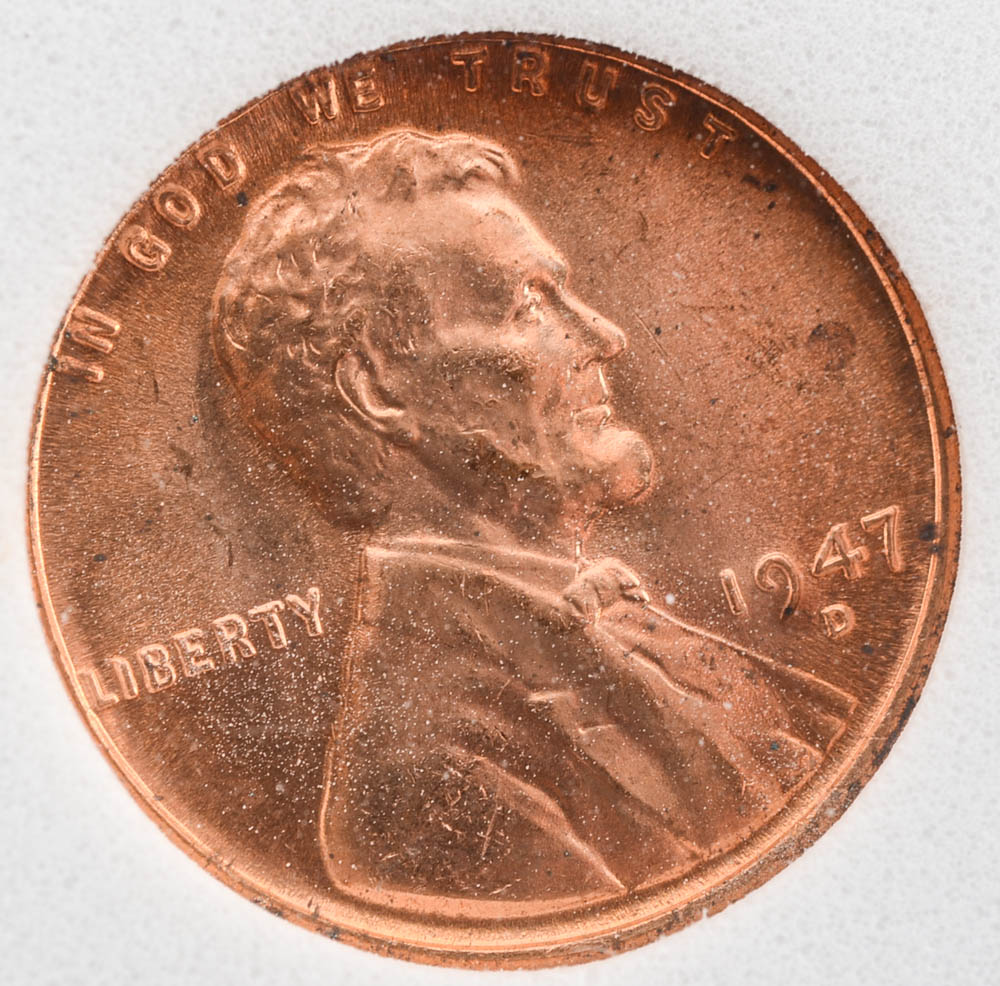 Graded 1947 D Lincoln Cent