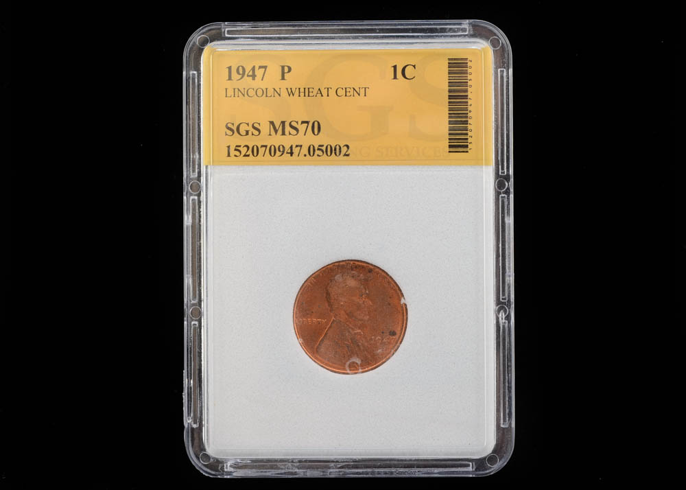 Graded 1947 P Lincoln Cent