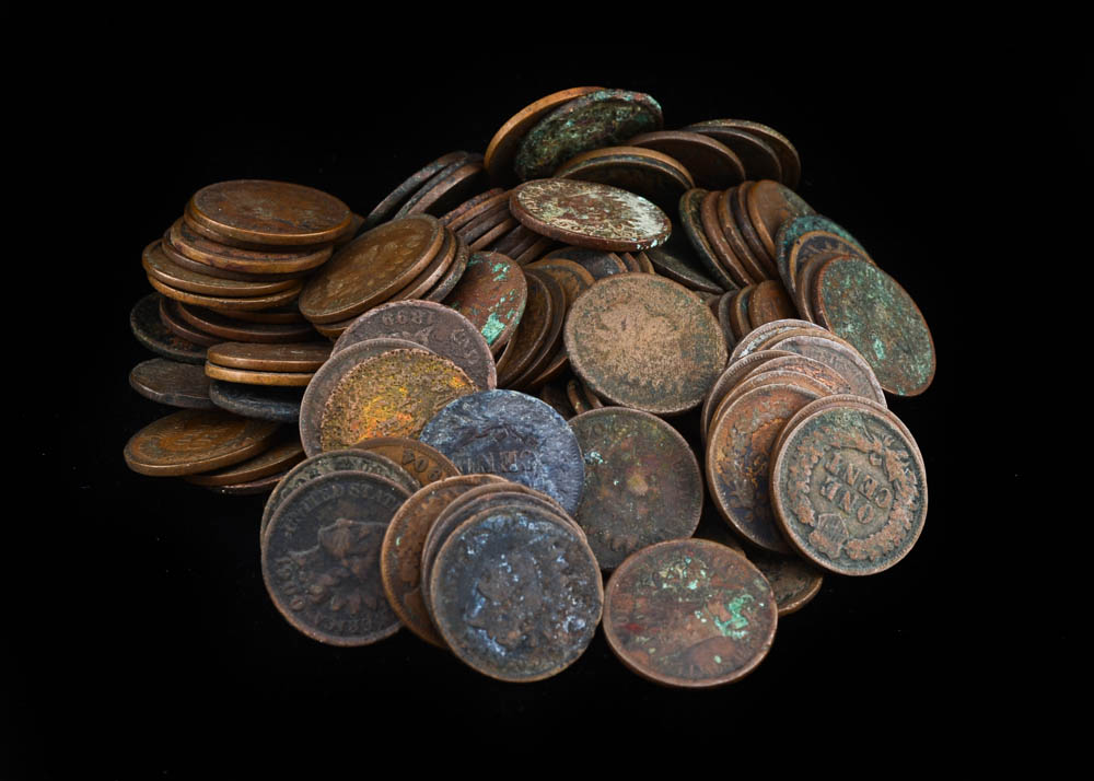 Group of (120) Unsearched Indian Head Pennies