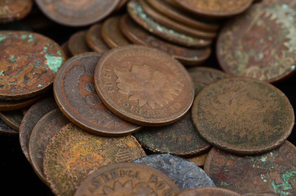 Group of (120) Unsearched Indian Head Pennies