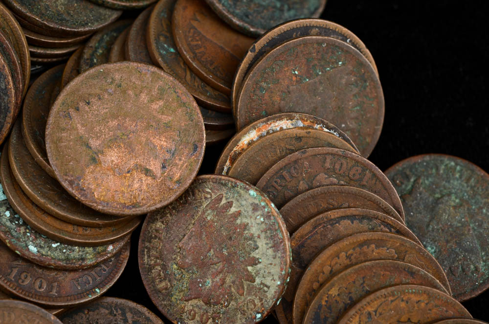 Group of (120) Unsearched Indian Head Pennies