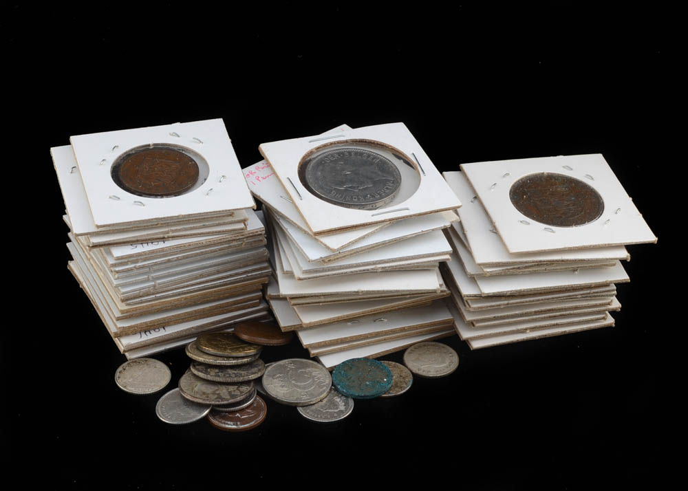 Group of (67) Foreign Coins