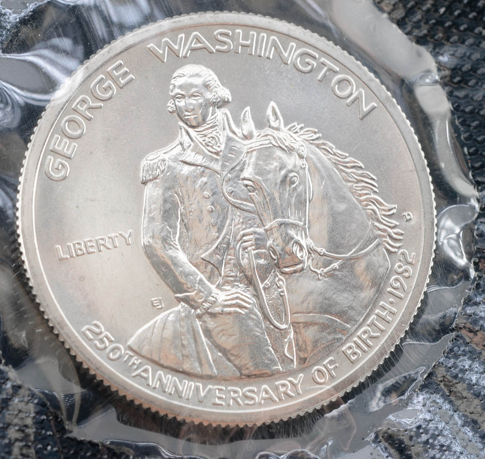 1982 D George Washington Silver Half Dollar Commemorative