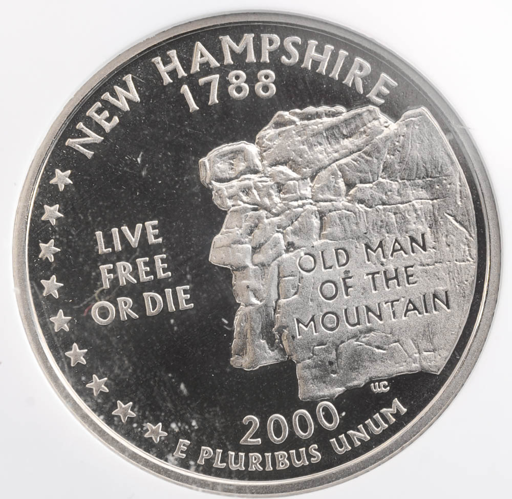 2000 S George Washington New Hampshire State Quarter