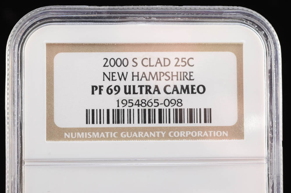 2000 S George Washington New Hampshire State Quarter