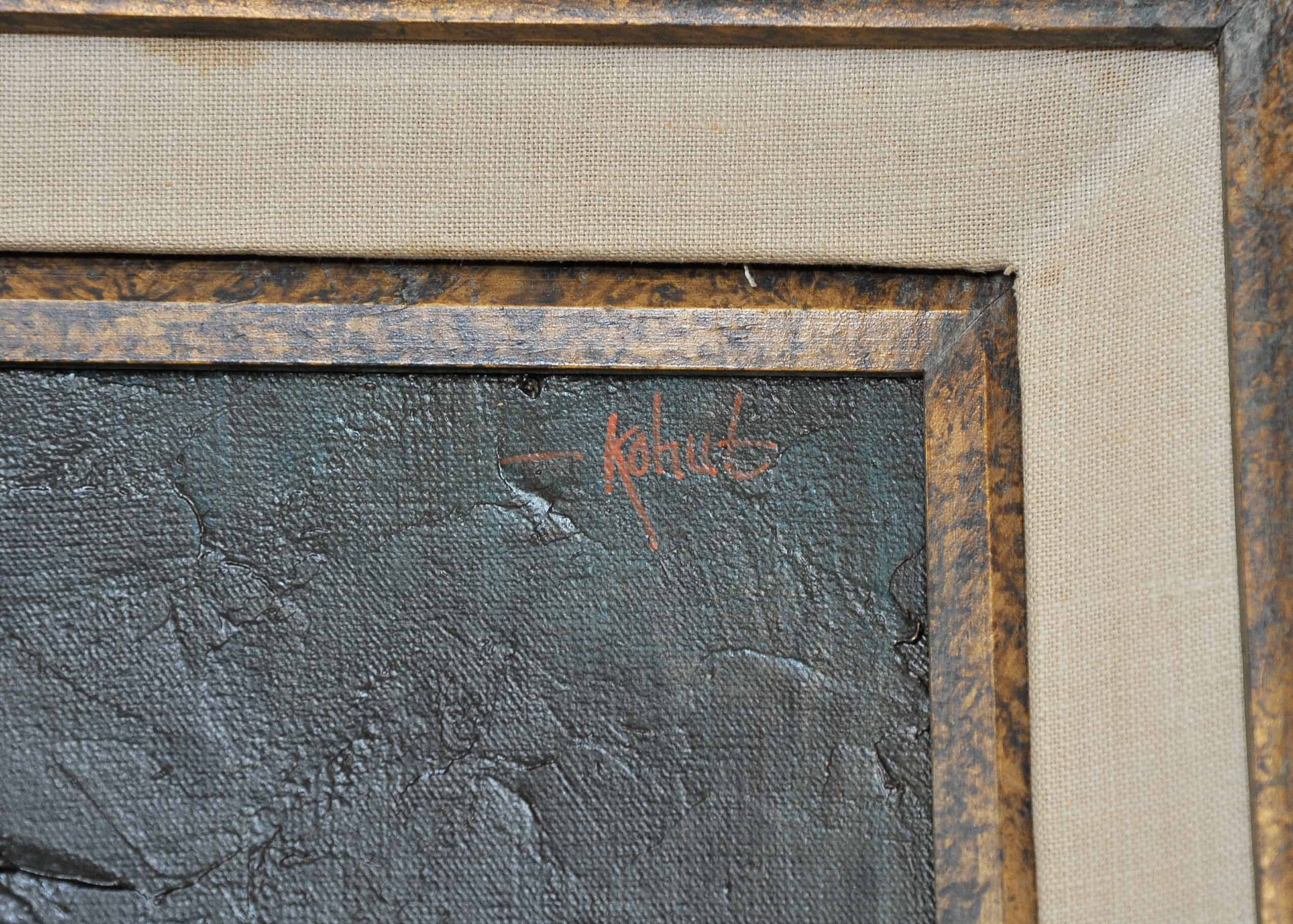 Oil on Canvas Painting of Pensive Clown