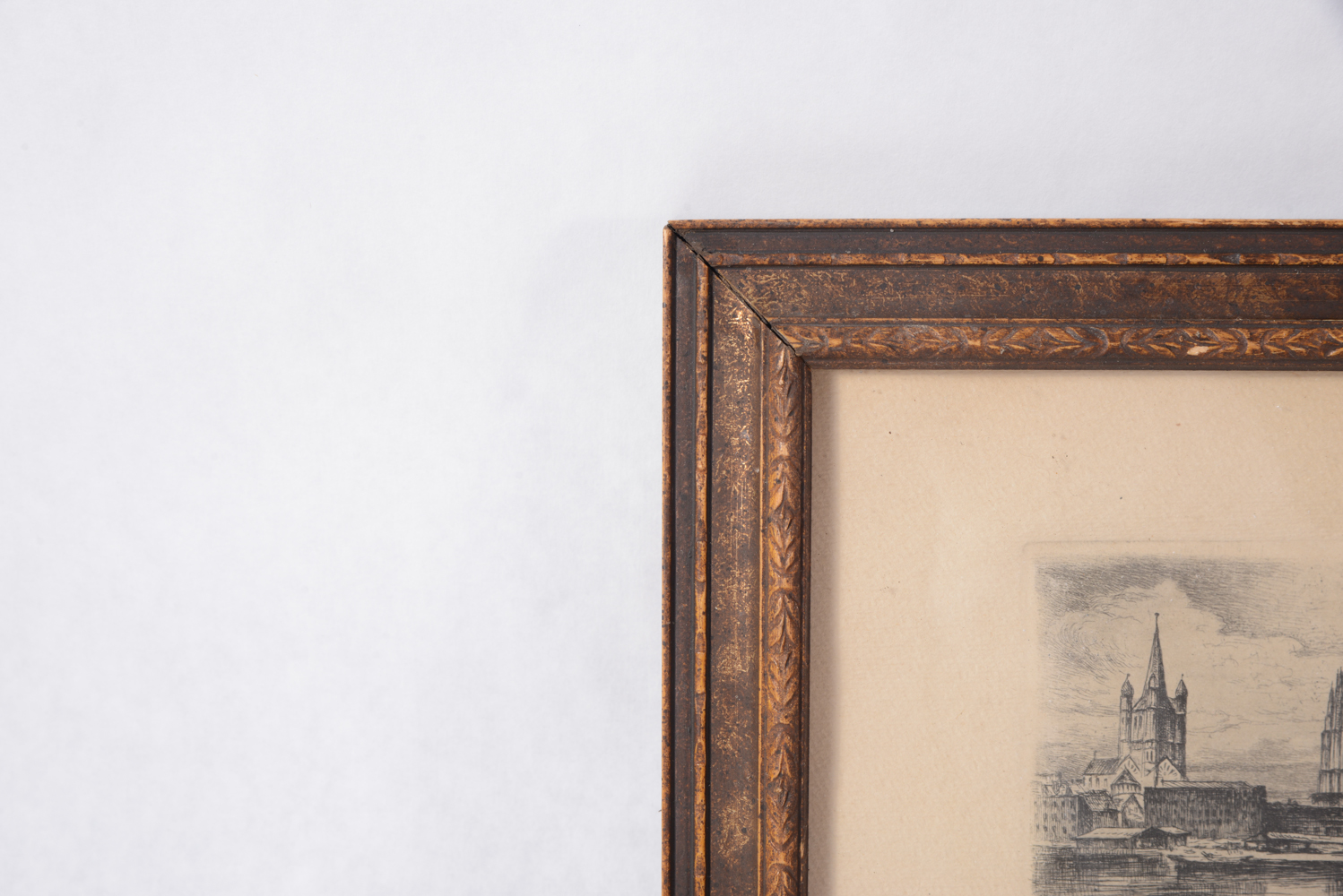 Pair of Framed Prints of European Cities