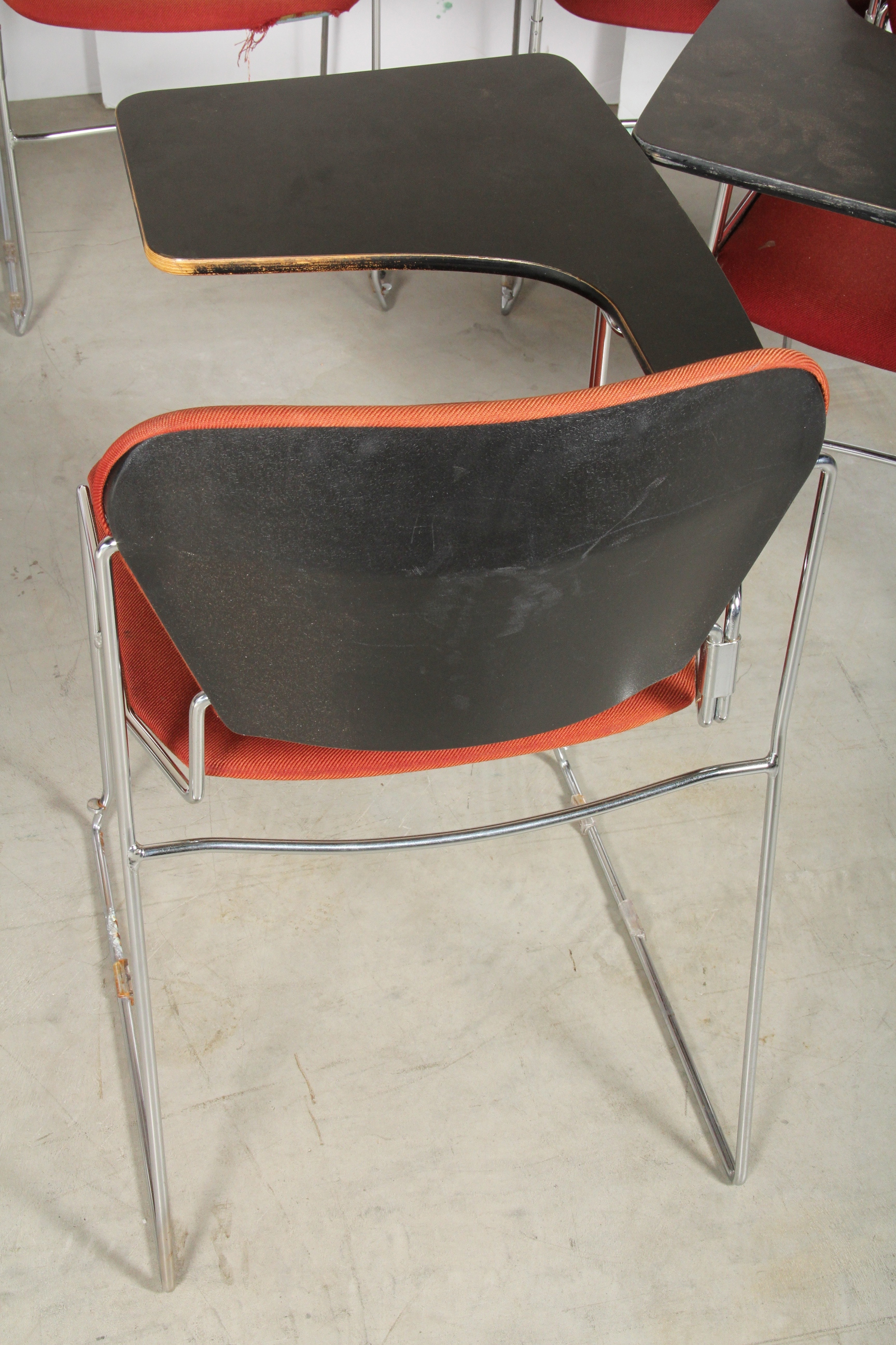 Six Vintage University Desk Chairs