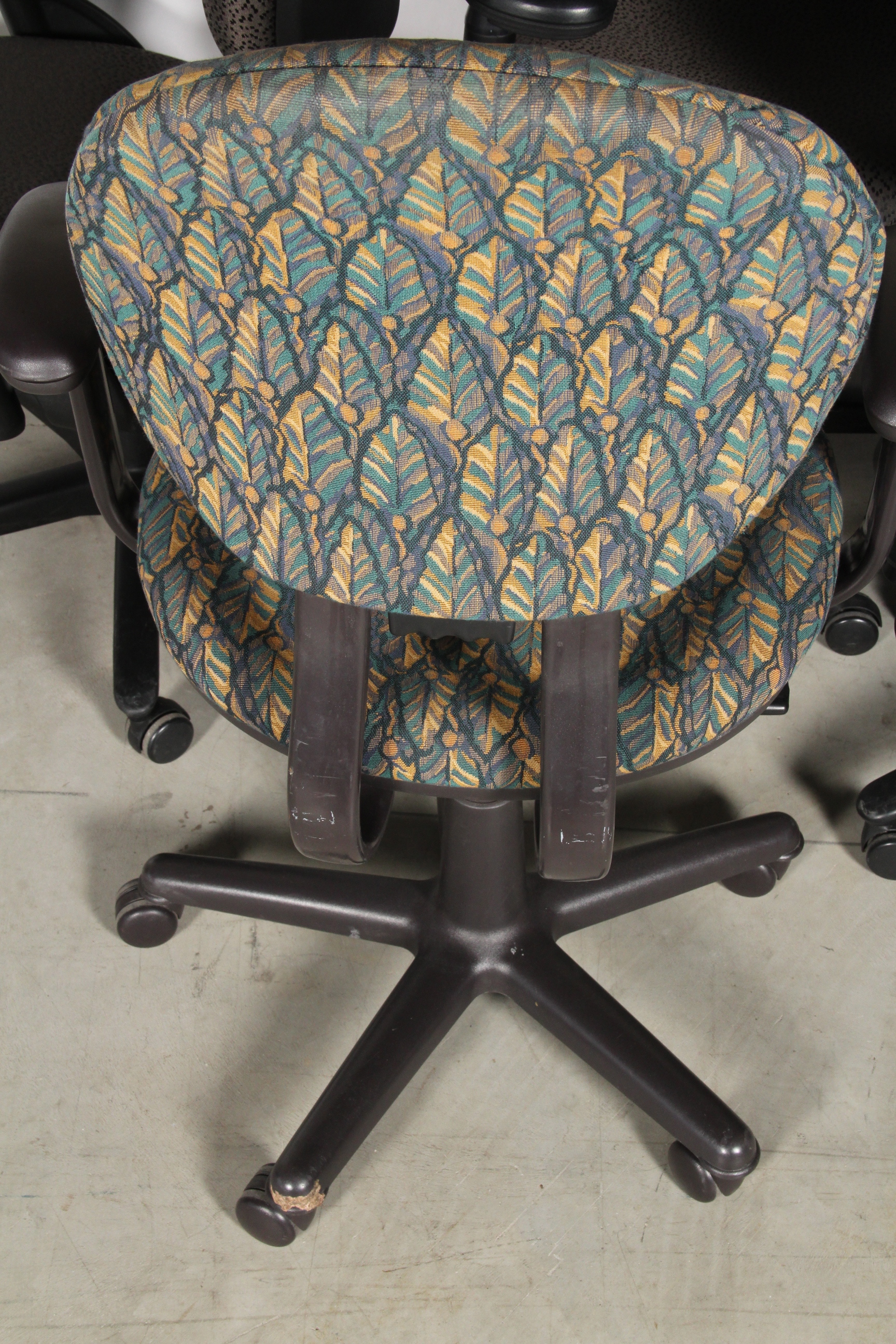 Set of Swivel Arm Office Chairs
