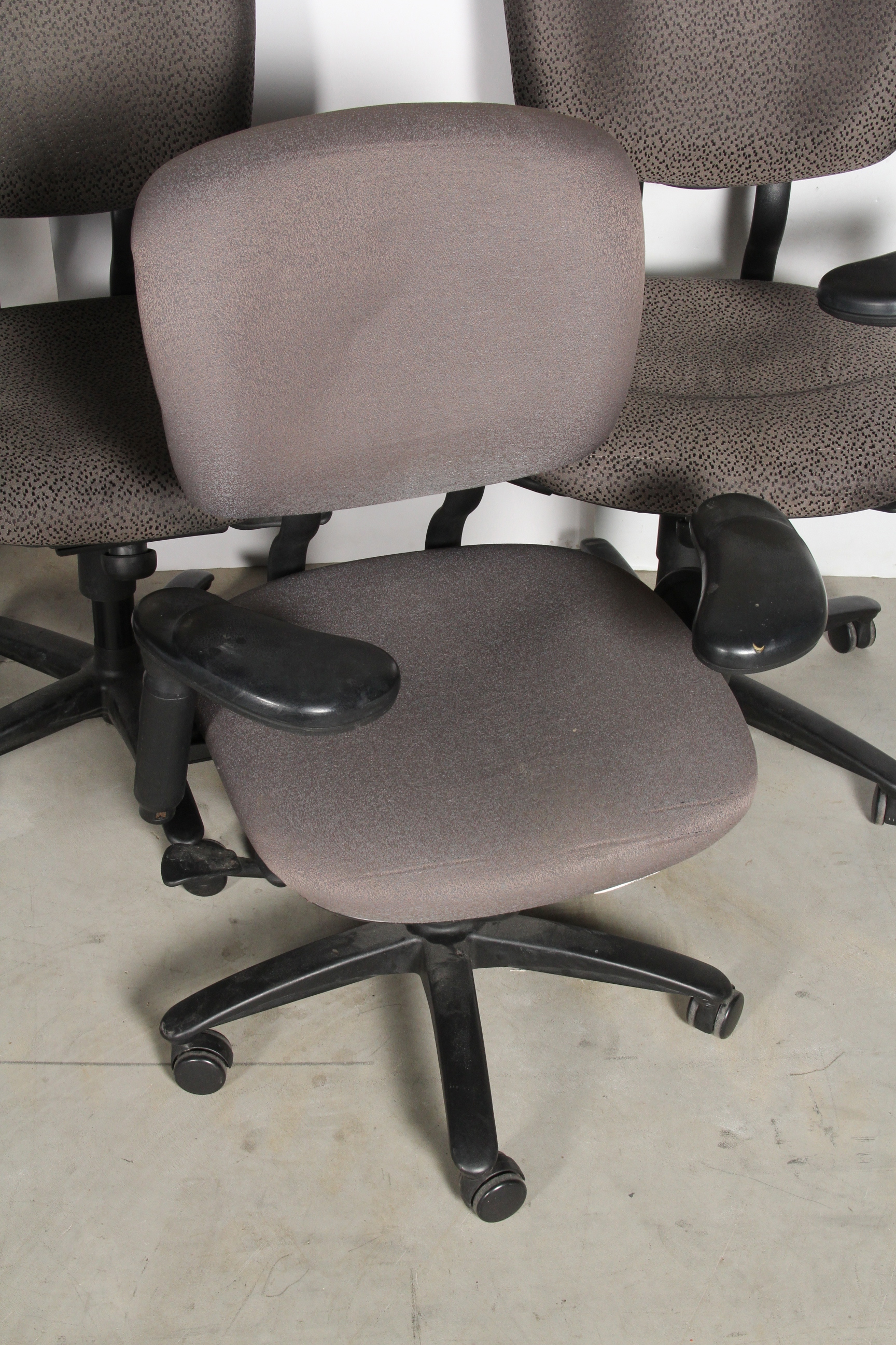 Set of Swivel Arm Office Chairs
