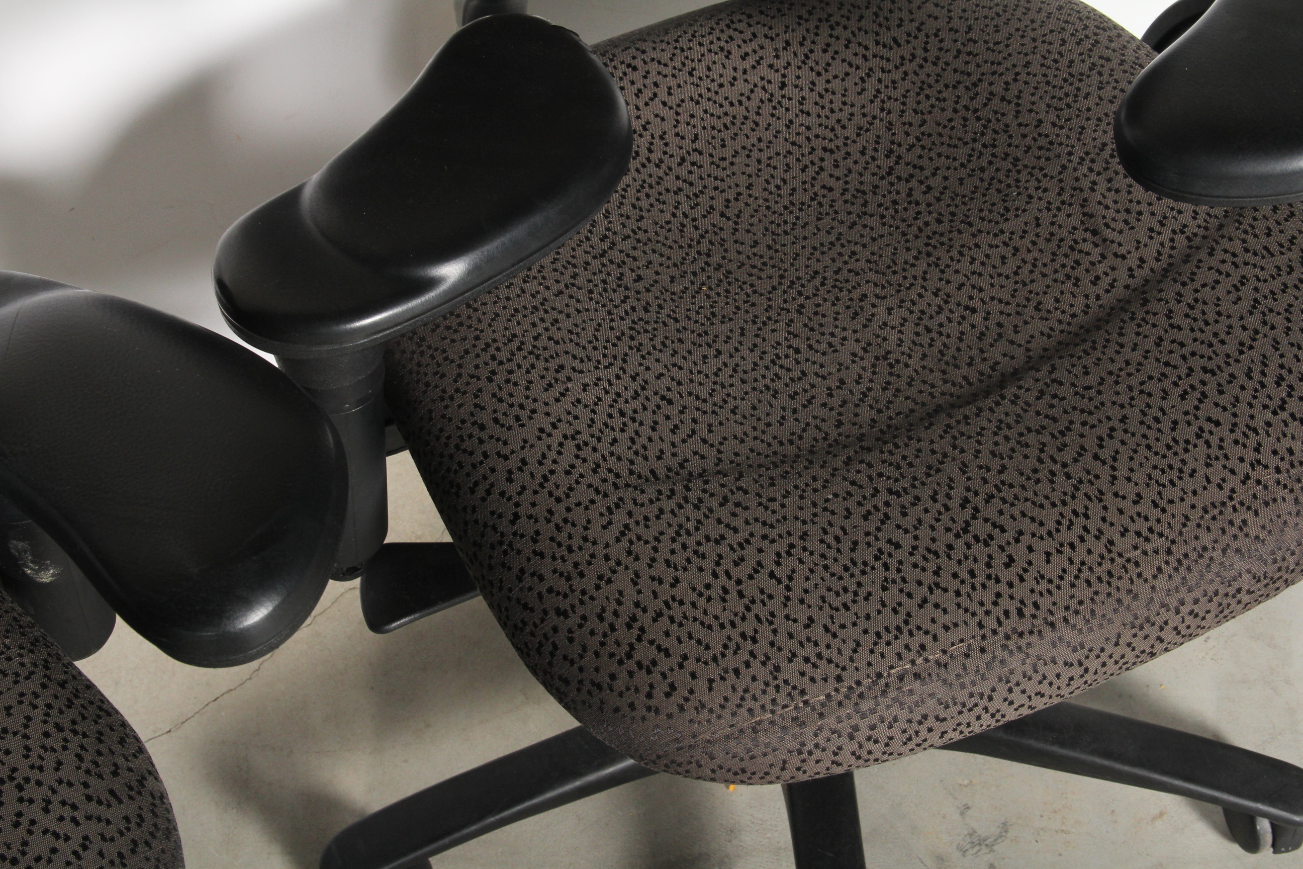 Set of Swivel Arm Office Chairs