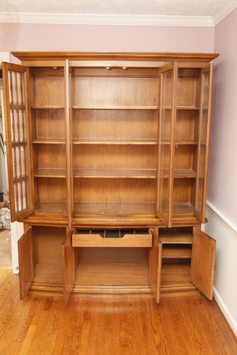 Thomasville Oak China Cabinet