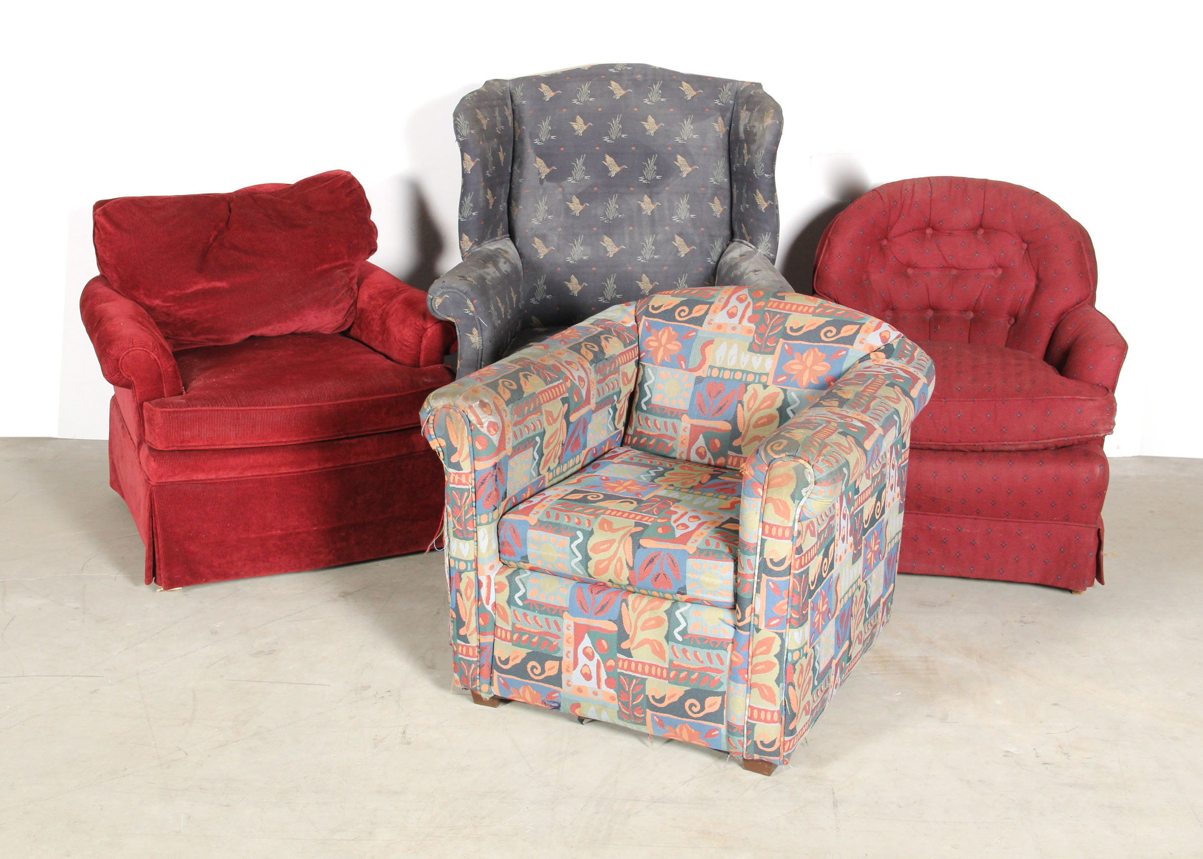 Quartet of Cozy Armchairs