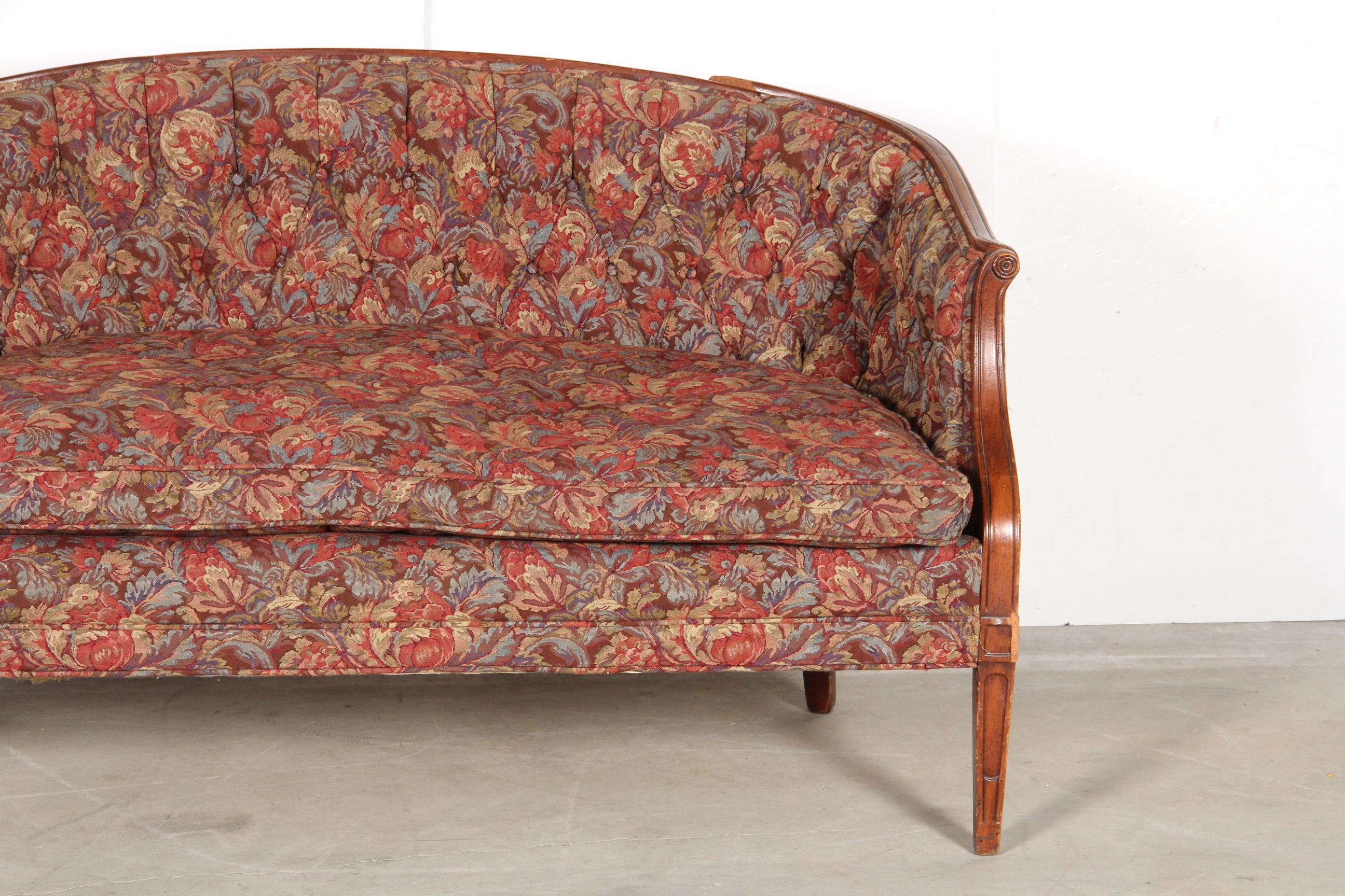 Vintage Button Tufted Settee