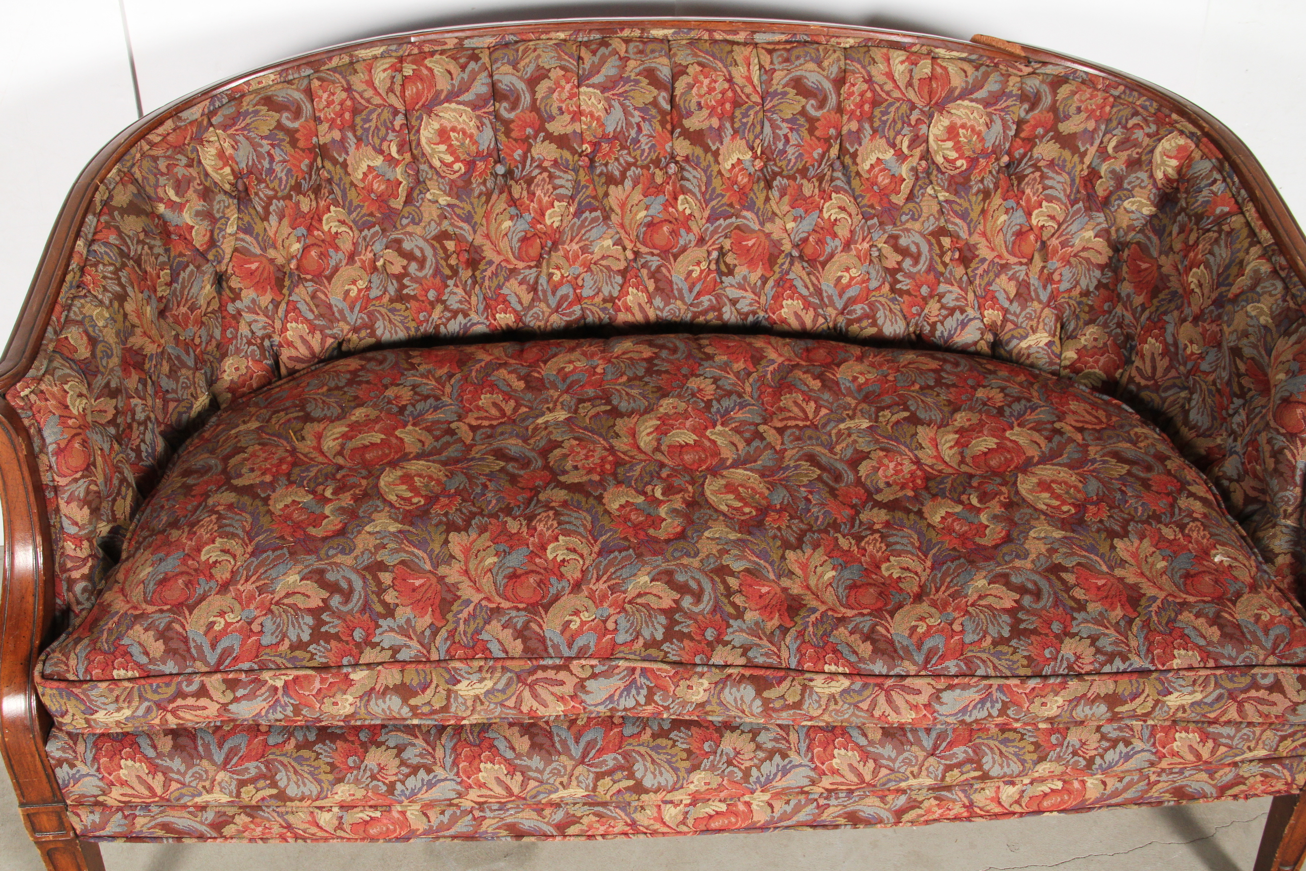 Vintage Button Tufted Settee