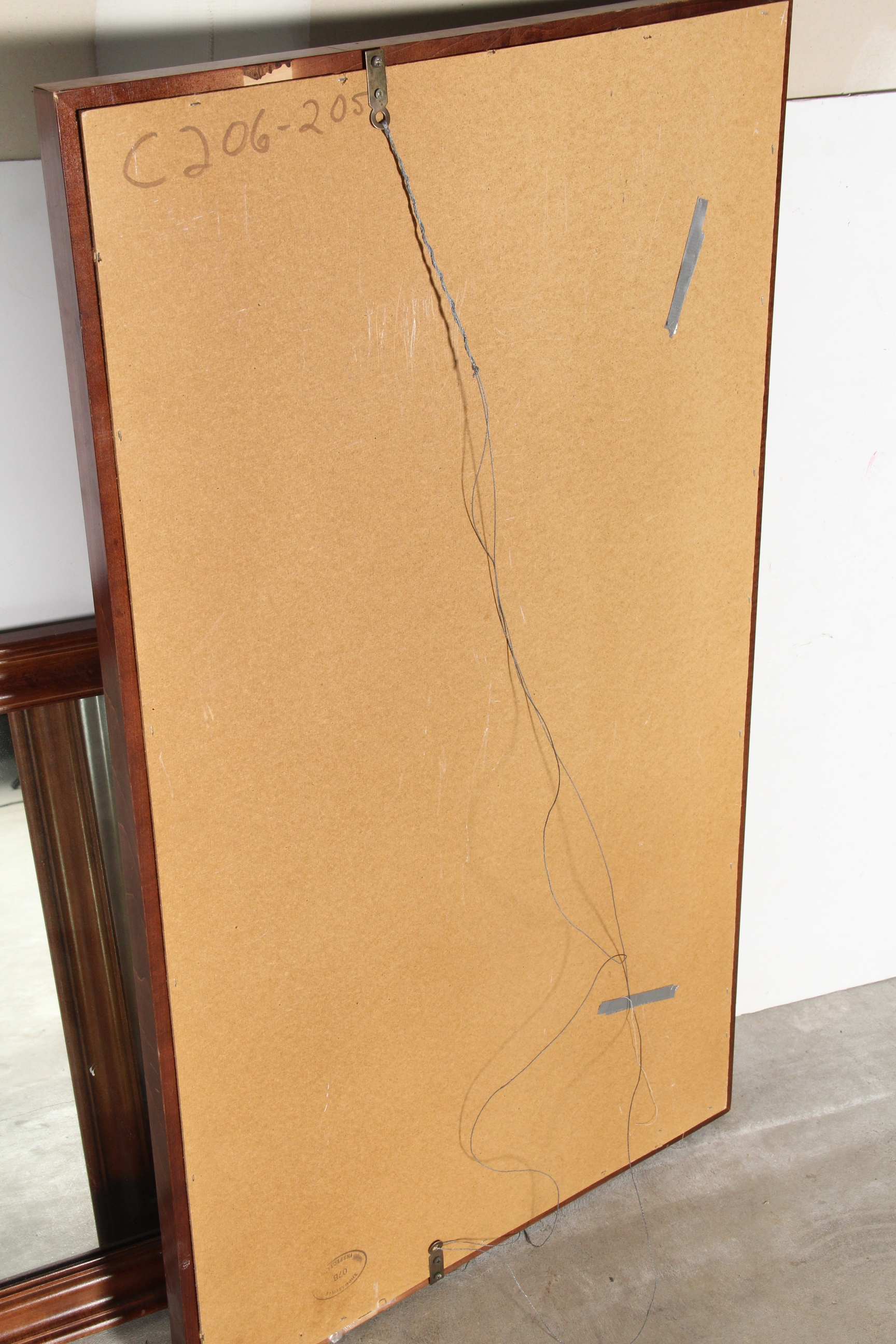 Pair of Contemporary Wood Frame Mirrors