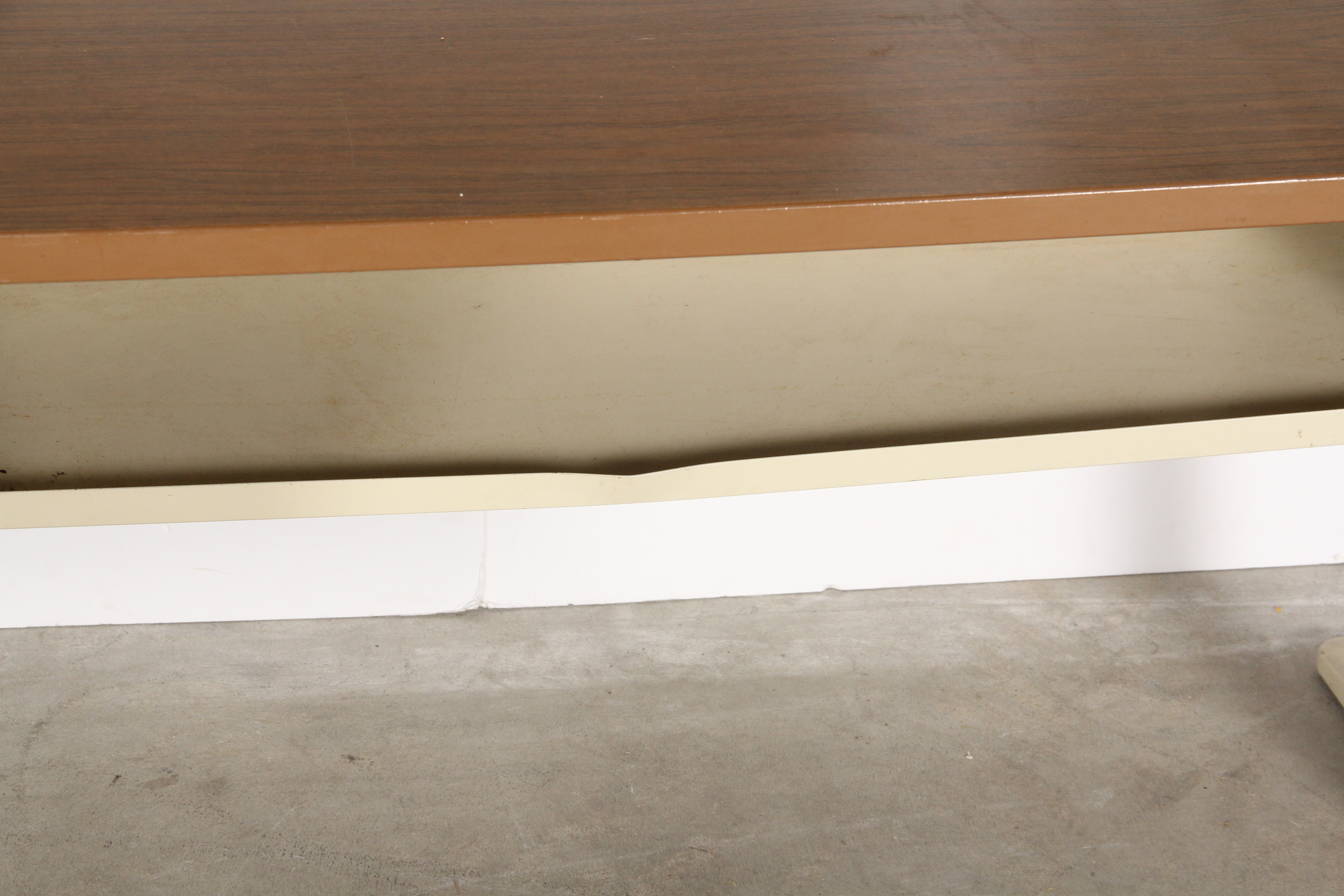 Vintage Metal and Wood Laminate Desk