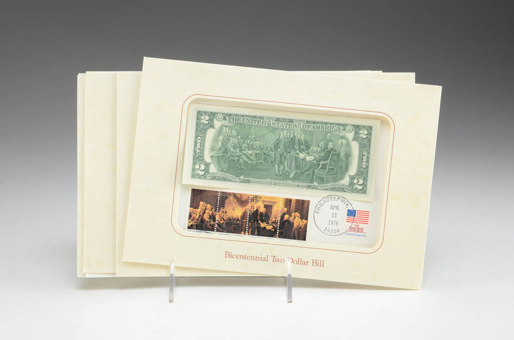 Group of (5) 1976 Bicentennial Two Dollar Bills